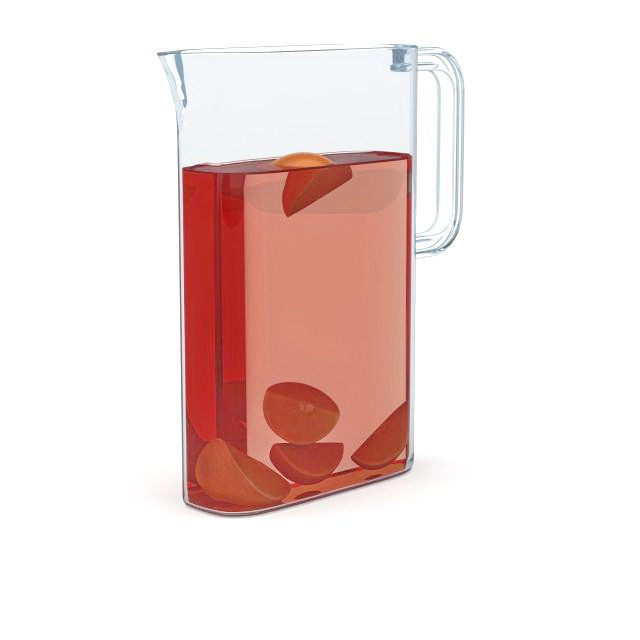 Acrylic beverage cup 3d rendering
