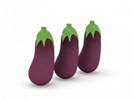 Vegetables eggplant 3d model preview
