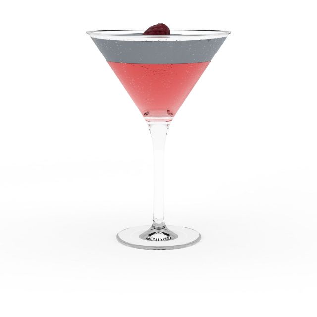 Alcohol cocktail 3d rendering