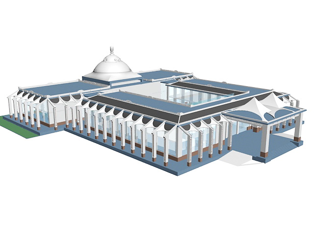 Contemporary Islamic architecture 3d rendering