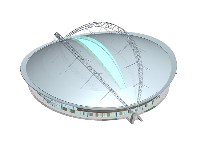 Modern stadium building 3d rendering