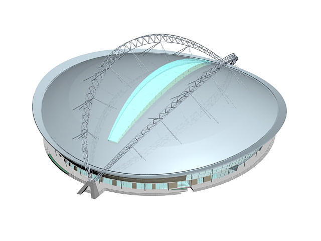 Modern stadium building 3d rendering
