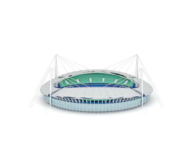 Football stadium architecture 3d rendering