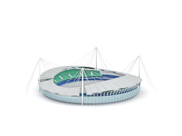Football stadium architecture 3d rendering