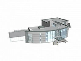 Commercial office buildings 3d model preview