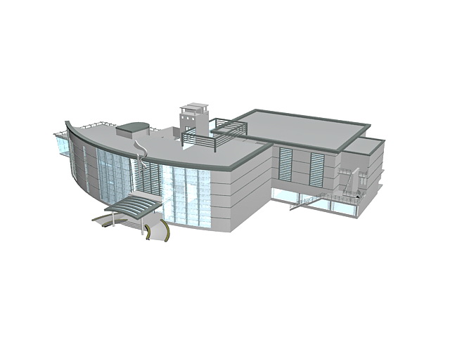 Commercial office buildings 3d rendering