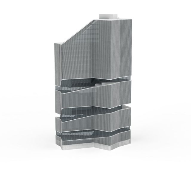 Modern art buildings 3d rendering