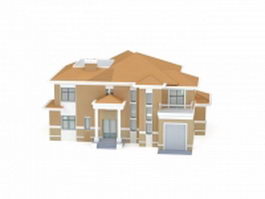 House plan with garage 3d preview