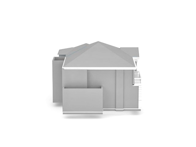 American house building 3d rendering