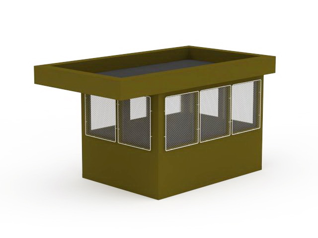 Portable guard room 3d rendering