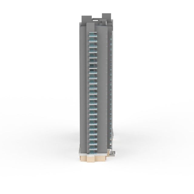 Apartment block buildings 3d rendering
