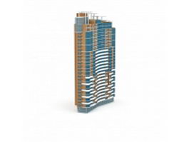 Commercial apartment complexes 3d model preview
