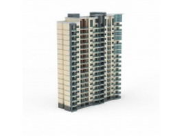 Apartment building from residential area 3d preview