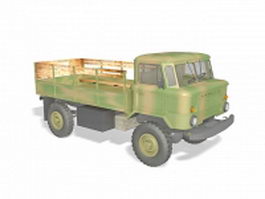 Army transport truck 3d model preview