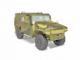 Military army jeep 3d model preview