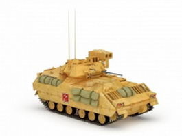 American M2A1 medium tank 3d model preview