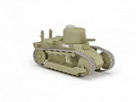 WW1 Italy light tank 3d model preview