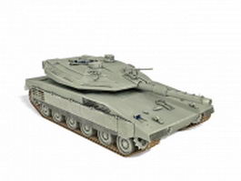 Merkava main battle tank 3d model preview