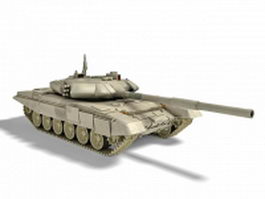 Russian T-90 main battle tank 3d model preview