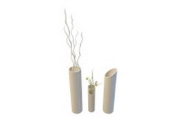 Indoor decorative vases 3d model preview