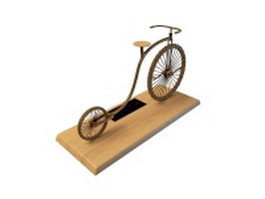 Handmade bicycle ornament 3d preview