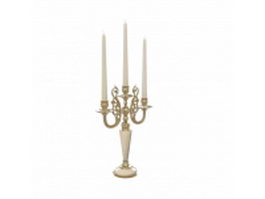 Brass candle tree 3d model preview