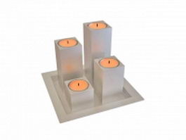 Decorative candle tray 3d preview