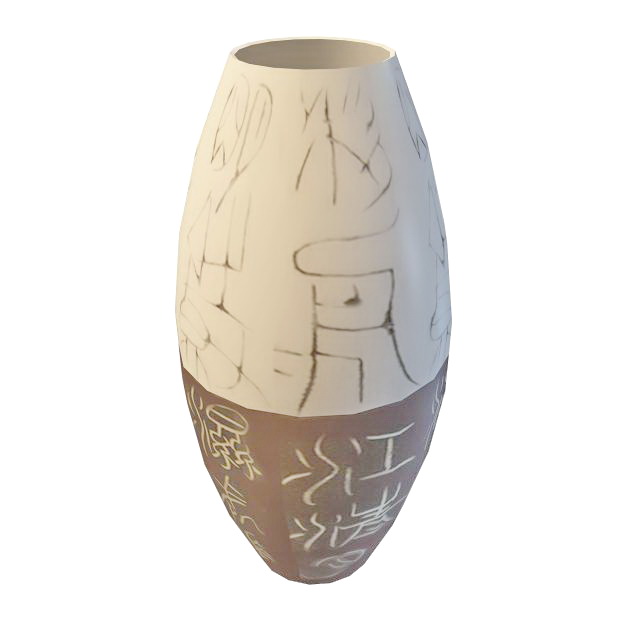 Ceramic Tuscan urn antique decor 3d rendering