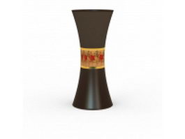 Black ceramic vase 3d preview
