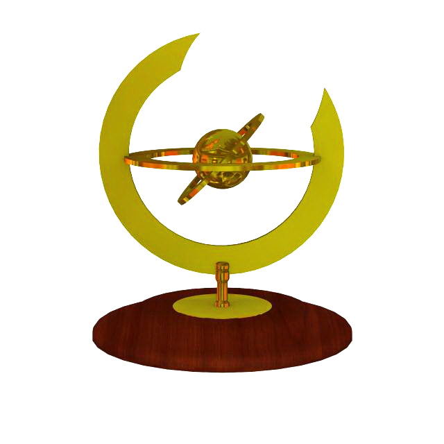 Armillary aphere table ornament 3d rendering