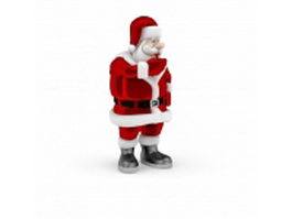 Santa Claus with tobacco pipe 3d model preview