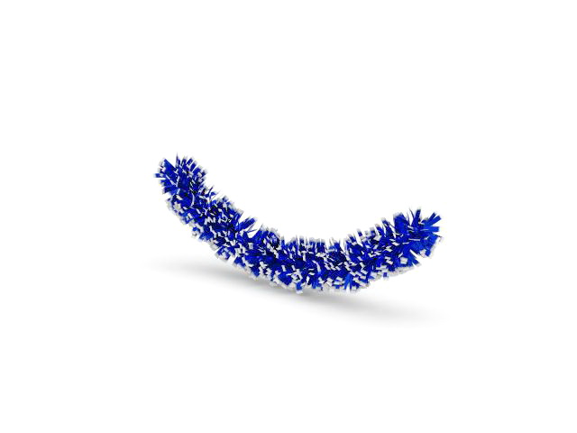 Blue Christmas chain 3d rendering