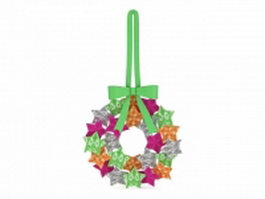 Hanging star wreath 3d preview