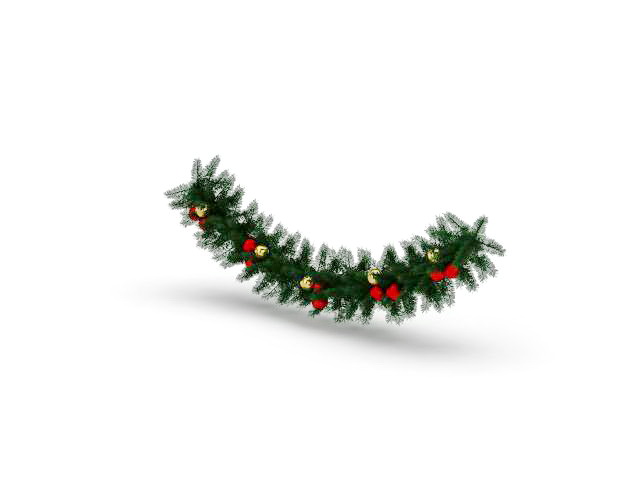 Fir Christmas chain 3d rendering