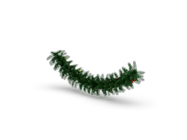 Fir Christmas chain 3d rendering
