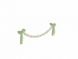 White flower Christmas chain 3d preview