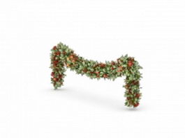 Christmas plant chain decoration 3d model preview