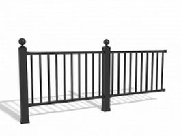 Iron handrails 3d model preview