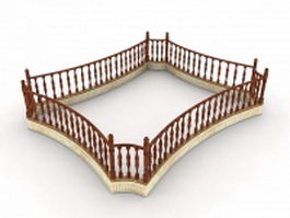 Loft railings 3d preview