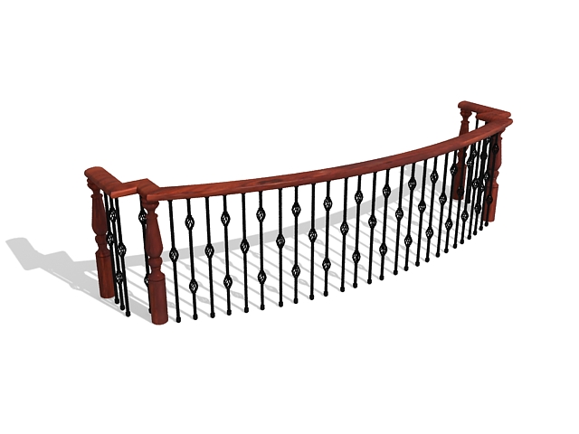 Iron balcony railing designs 3d model 3ds max files free ...