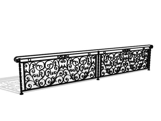 Wrought iron railings 3d model 3ds max files free download