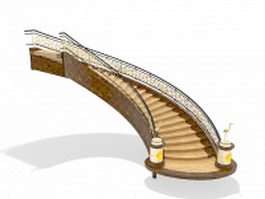 Grand staircase 3d model preview