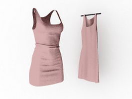 Fashion mini dresses 3d model preview