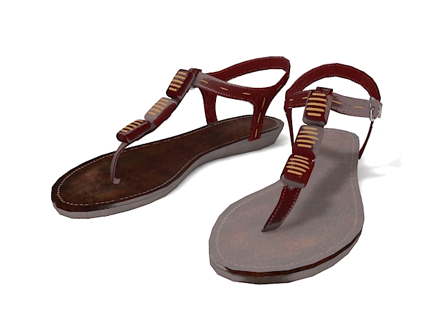 Flip flops sandals for women 3d rendering