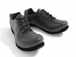 Black athletic shoes 3d model preview