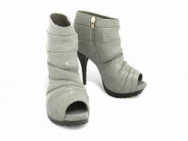 Open toe boots 3d preview