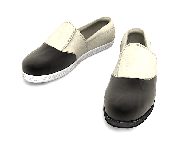 Mens slip on shoes 3d rendering