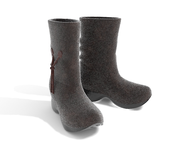 Ladies dress boots 3d rendering