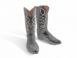 Womens cowboy boots 3d model preview