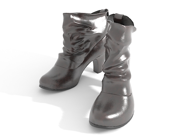 Ankle boots 3d rendering